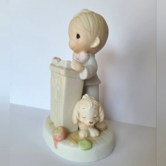 Vintage 80s Precious Moments God Religious Collectible Porcelain Figurine - Picture 5 of 9